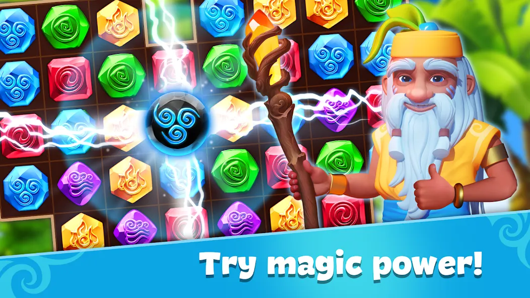Gemmy Lands: Match 3 Games [MOD: безлимитные монеты и жизни] (Бесплатно / APK) — скриншот 1
