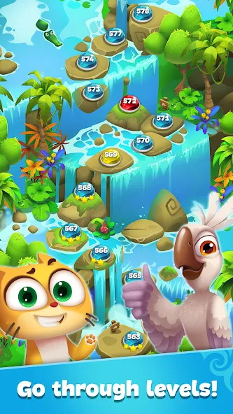 Gemmy Lands: Match 3 Games [MOD: безлимитные монеты и жизни] (Бесплатно / APK) — скриншот 4
