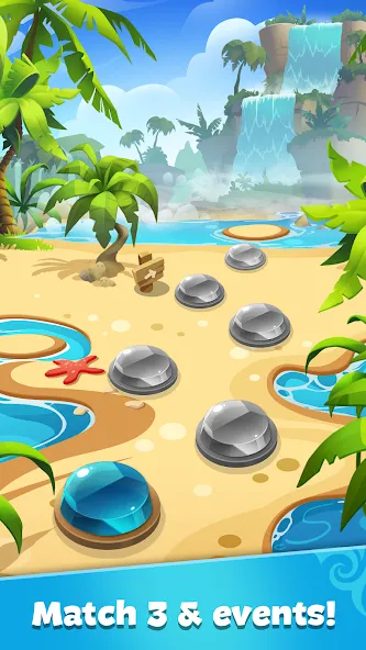 Gemmy Lands: Match 3 Games [MOD: безлимитные монеты и жизни] (Бесплатно / APK) — скриншот 5
