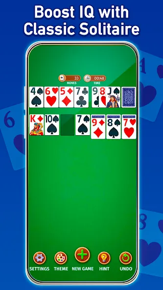 Скачать Solitaire: Classic Card Game [MOD: безлимитные подсказки и отмены] — скриншот 1