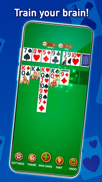 Скачать Solitaire: Classic Card Game [MOD: безлимитные подсказки и отмены] — скриншот 2