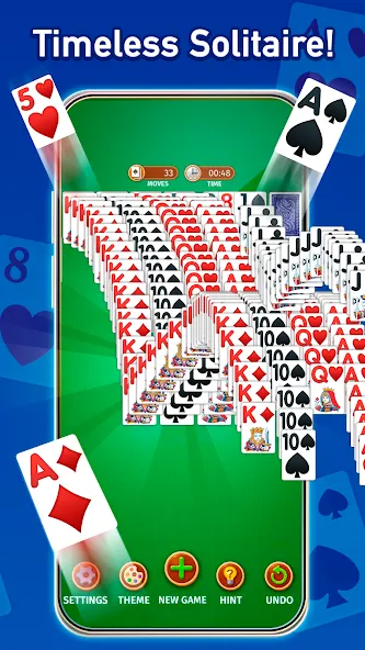Скачать Solitaire: Classic Card Game [MOD: безлимитные подсказки и отмены] — скриншот 3
