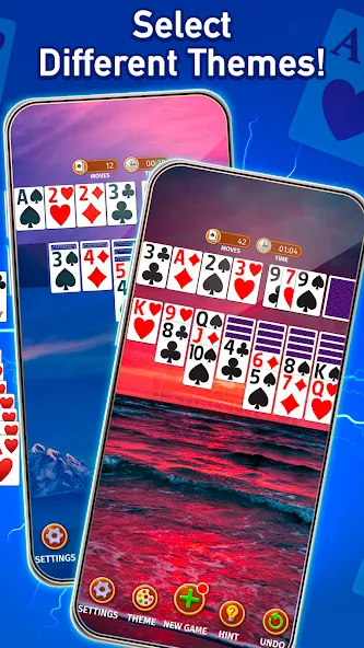 Скачать Solitaire: Classic Card Game [MOD: безлимитные подсказки и отмены] — скриншот 4