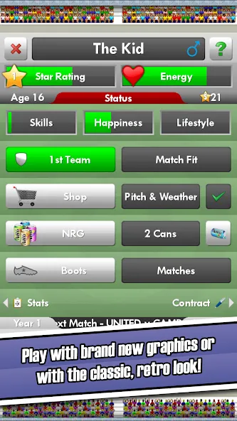 Скачать New Star Soccer [MOD: безлимитные деньги и энергия] — скриншот 2