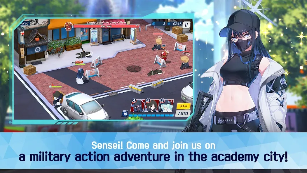 Blue Archive [MOD: безлимитные ресурсы и усиленные персонажи] (Бесплатно / APK) — скриншот 1