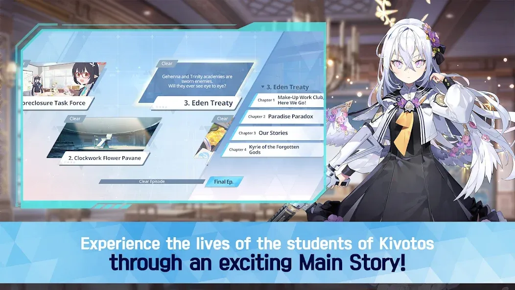 Blue Archive [MOD: безлимитные ресурсы и усиленные персонажи] (Бесплатно / APK) — скриншот 2