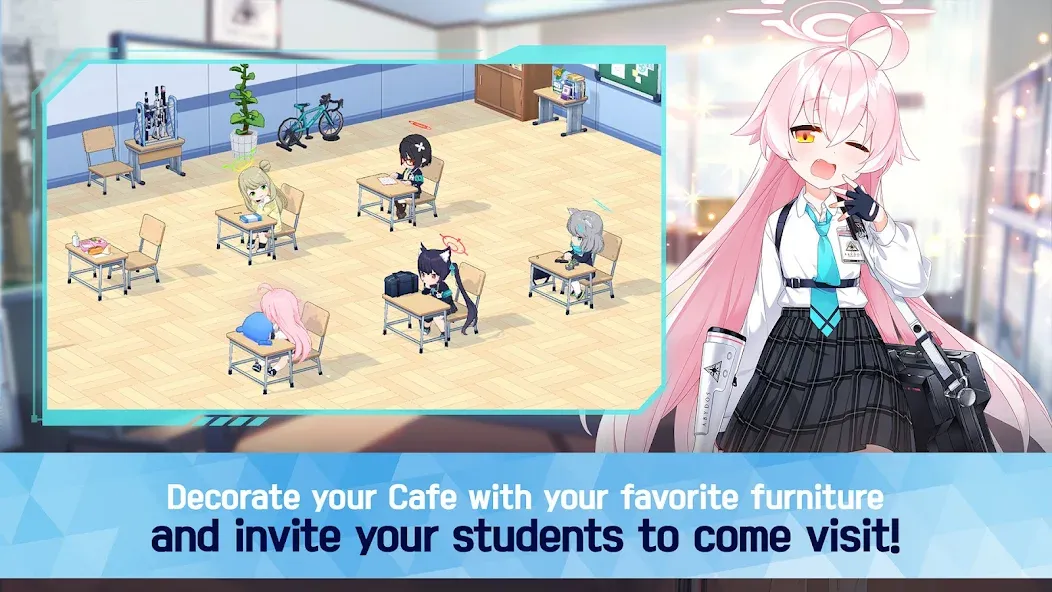 Blue Archive [MOD: безлимитные ресурсы и усиленные персонажи] (Бесплатно / APK) — скриншот 5