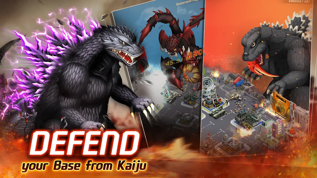 Godzilla Defense Force [MOD: безлимитные деньги и усиленная защита] (Бесплатно / APK) — скриншот 1