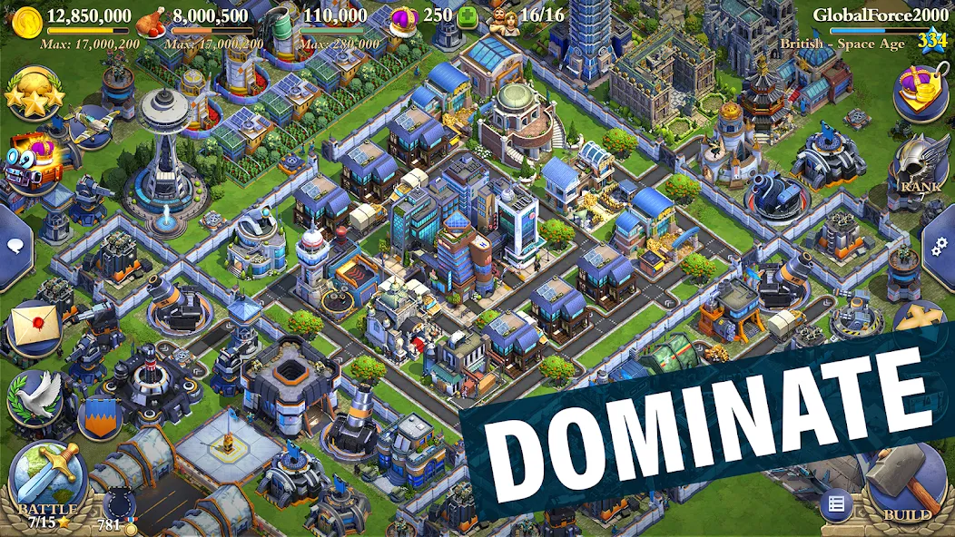 Скачать DomiNations [MOD: много ресурсов и быстрое развитие] — скриншот 1