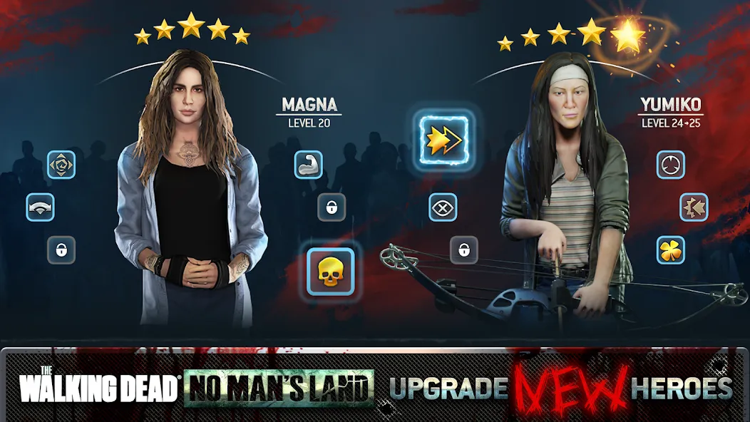 Скачать The Walking Dead No Man's Land [MOD: безлимитные ресурсы и мощные персонажи] — скриншот 2