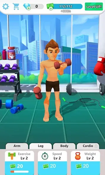 Скачать взлом Muscle Tycoon 3D: MMA Boxing [MOD: безлимитные деньги и сила] — скриншот 1
