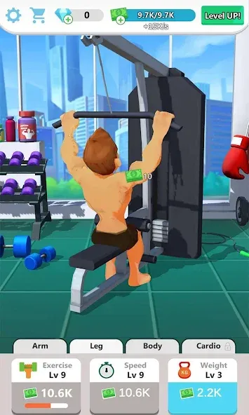 Скачать взлом Muscle Tycoon 3D: MMA Boxing [MOD: безлимитные деньги и сила] — скриншот 4