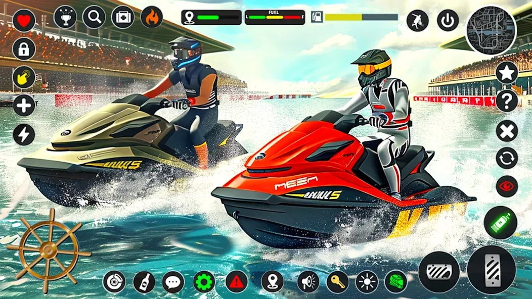 Скачать Jetski Boat Racing: Boat Games [MOD: безлимитные деньги и топливо] на телефон — скриншот 3