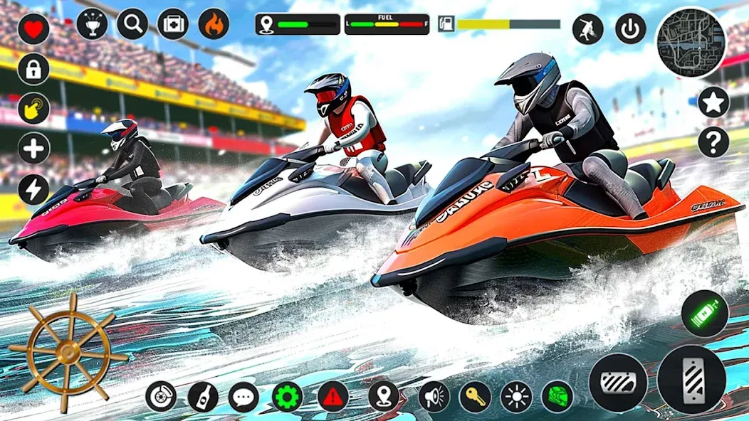 Скачать Jetski Boat Racing: Boat Games [MOD: безлимитные деньги и топливо] на телефон — скриншот 5
