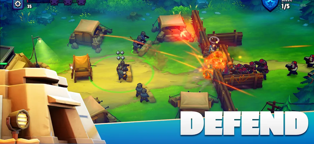 Скачать GUNS UP! Mobile War Strategy [MOD: безлимитные ресурсы и мощная армия] — скриншот 5