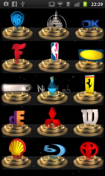 Скачать 3D Logo Quiz [MOD: открыты все логотипы и уровни] — скриншот 1