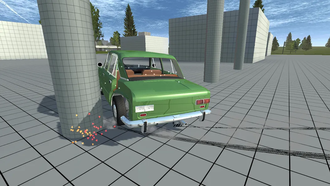 Скачать взлом Simple Car Crash Physics Sim [MOD: реалистичная физика и разрушения] — скриншот 1