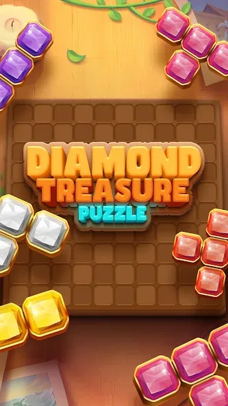 Скачать взлом Diamond Treasure Puzzle [MOD: безлимитные подсказки и ходы] — скриншот 1