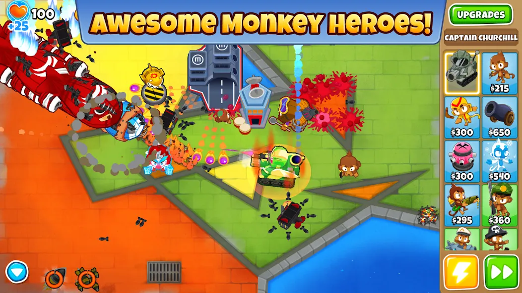 Bloons TD 6 [MOD: безлимитные деньги и улучшения] на Андроид — скриншот 1