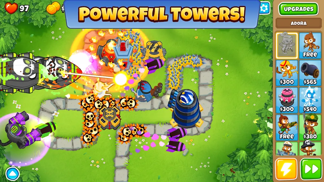 Bloons TD 6 [MOD: безлимитные деньги и улучшения] на Андроид — скриншот 2