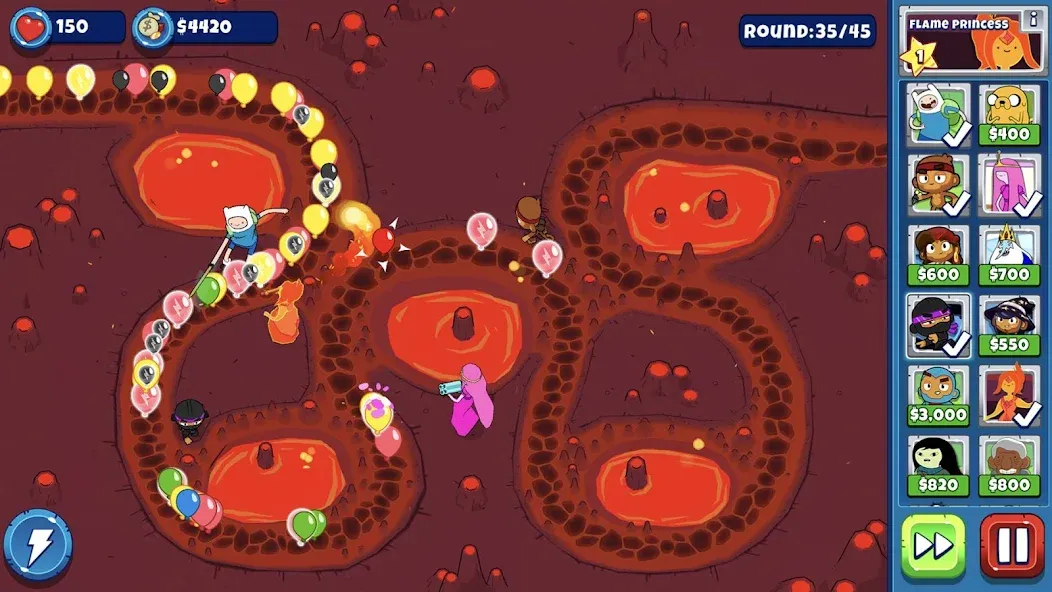 Bloons Adventure Time TD [MOD: безлимитные деньги и персонажи] — Скачать бесплатно (APK) — скриншот 4