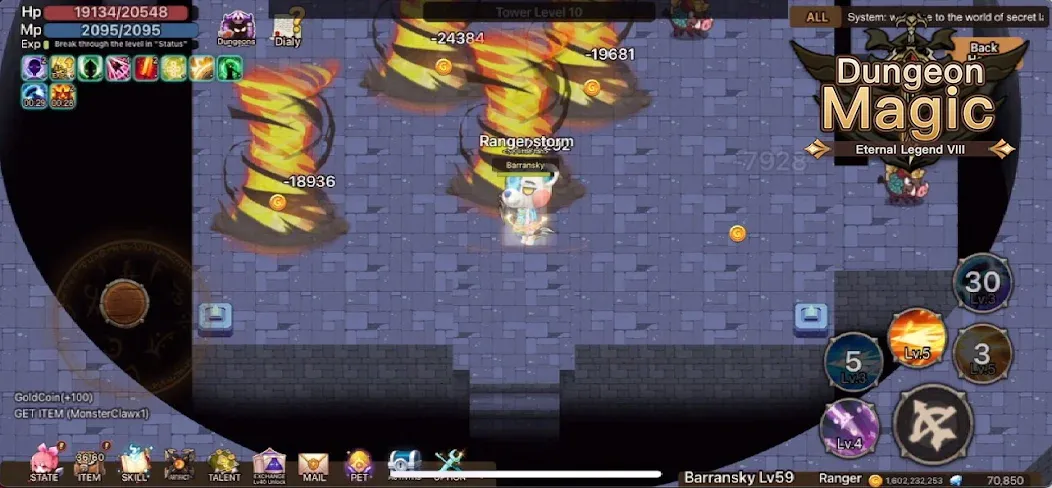 Скачать взлом Magic Dungeon:Fallen Angel [MOD: много денег и усиленный герой] — скриншот 1