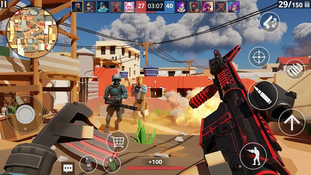 POLYWAR: 3D FPS online shooter [MOD: много денег и оружия] — Скачать бесплатно (APK) — скриншот 1