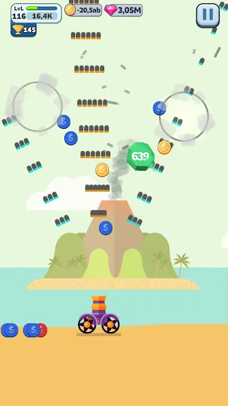 Ball Blast Cannon blitz mania [MOD: безлимитные монеты и усиленная пушка] на Андроид — скриншот 1
