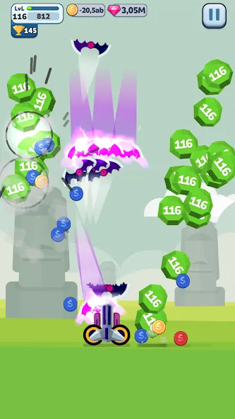 Ball Blast Cannon blitz mania [MOD: безлимитные монеты и усиленная пушка] на Андроид — скриншот 2