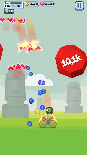 Ball Blast Cannon blitz mania [MOD: безлимитные монеты и усиленная пушка] на Андроид — скриншот 3