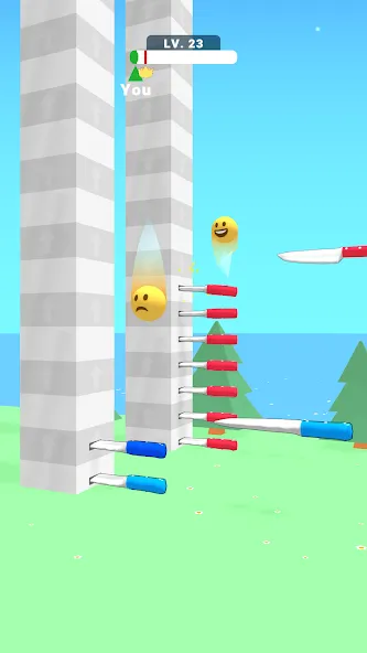 Ball Up: Knife Racing [MOD: безлимитные деньги и все ножи] (Бесплатно / APK) — скриншот 2