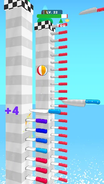Ball Up: Knife Racing [MOD: безлимитные деньги и все ножи] (Бесплатно / APK) — скриншот 3