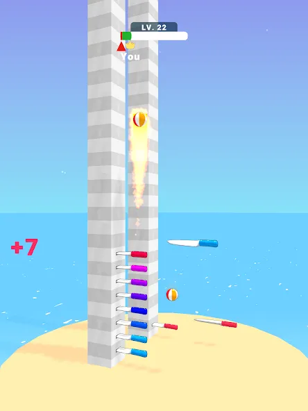 Ball Up: Knife Racing [MOD: безлимитные деньги и все ножи] (Бесплатно / APK) — скриншот 5