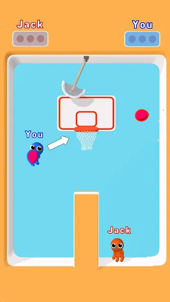 Скачать взлом Basket Battle [MOD: безлимитные монеты и усиленный бросок] — скриншот 4