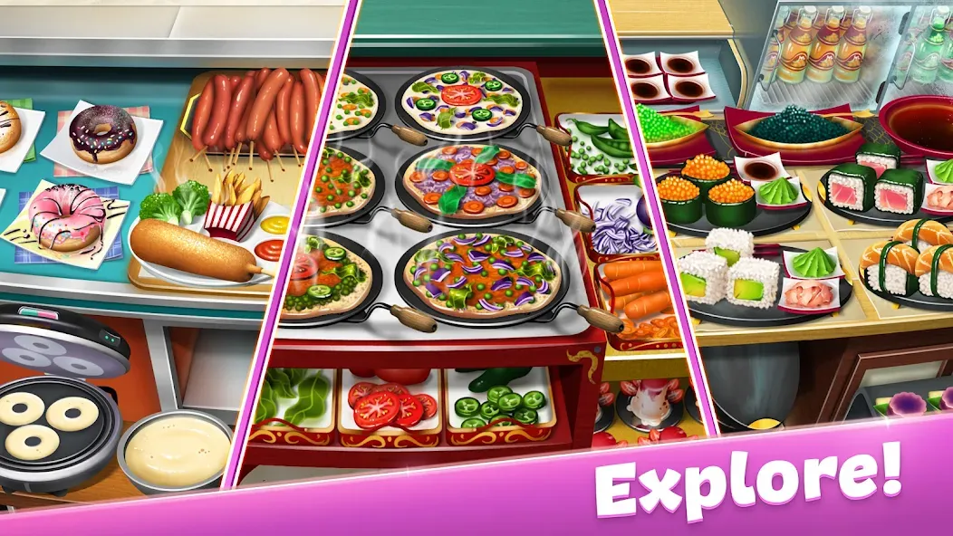 Cooking Fever: Restaurant Game [MOD: безлимитные монеты и все рестораны открыты] на Андроид — скриншот 2