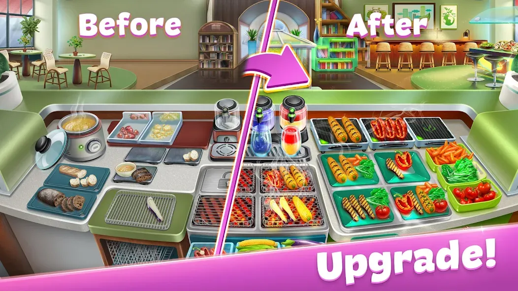 Cooking Fever: Restaurant Game [MOD: безлимитные монеты и все рестораны открыты] на Андроид — скриншот 4