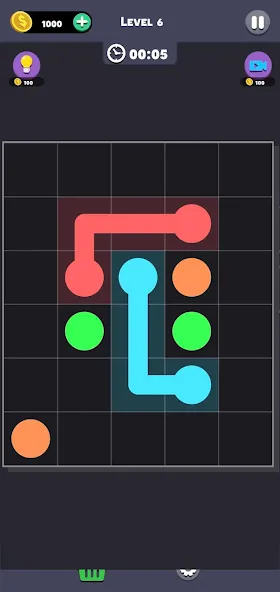 Same Color: Connect Two Dots [MOD: без рекламы и все уровни открыты] на Андроид — скриншот 3