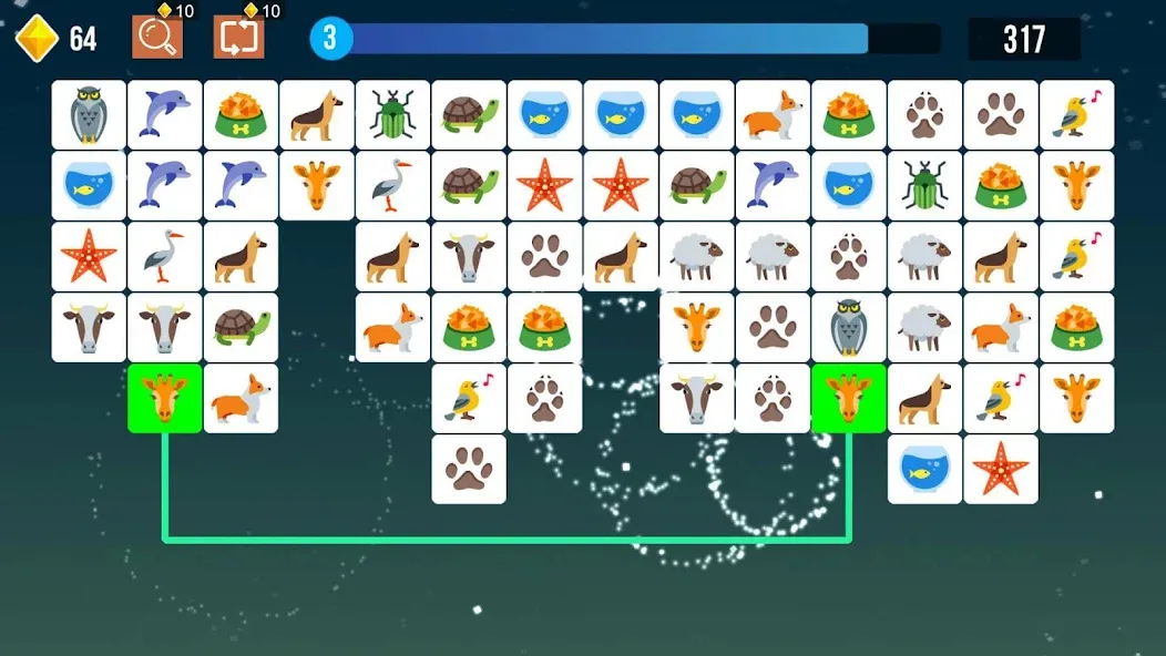 Pet Connect: Tile Puzzle Match [MOD: безлимитные монеты и подсказки] (Бесплатно / APK) — скриншот 1