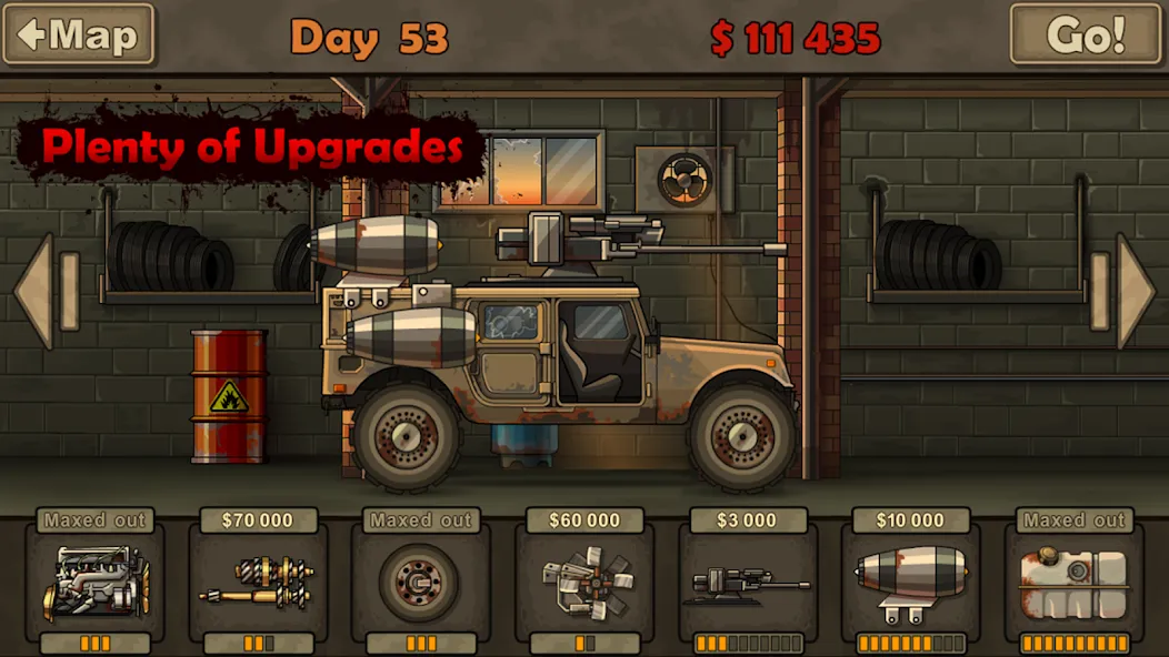 Earn to Die Lite [MOD: безлимитные деньги и топливо] последняя версия — скриншот 3