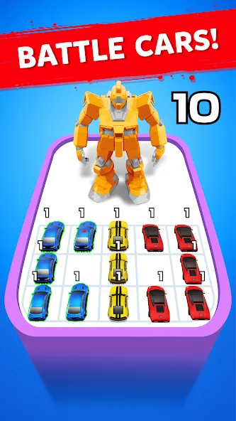 Скачать Robot Merge Master: Car Games [MOD: безлимитные монеты и все машины] — скриншот 2