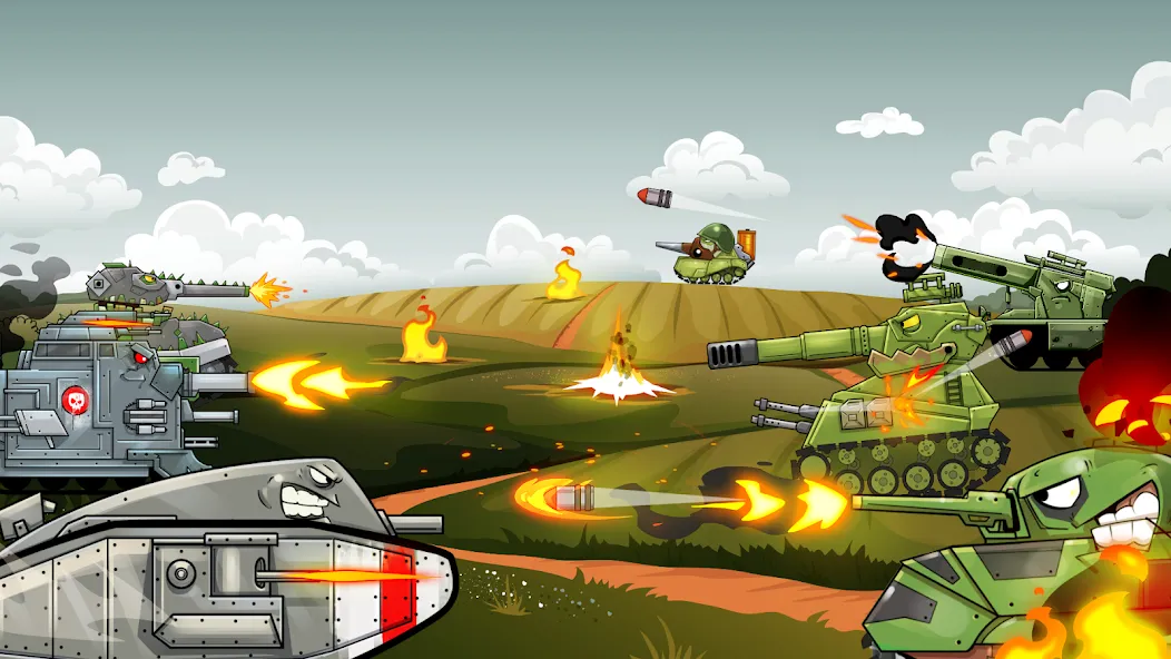 Скачать Merge Master Tanks: Tank wars [MOD: безлимитные деньги и мощные танки] — скриншот 2