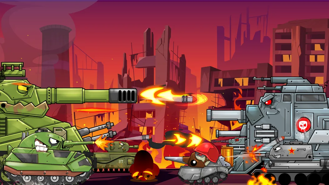 Скачать Merge Master Tanks: Tank wars [MOD: безлимитные деньги и мощные танки] — скриншот 3