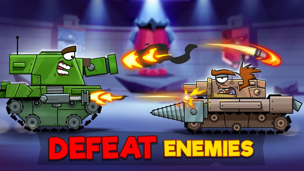 Скачать Tanks Arena io: Craft & Combat [MOD: много денег и ресурсов] на телефон — скриншот 1