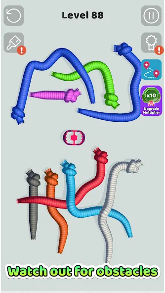 Tangled Snakes [MOD: безлимитные подсказки и все уровни] — Скачать бесплатно (APK) — скриншот 3