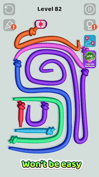 Tangled Snakes [MOD: безлимитные подсказки и все уровни] — Скачать бесплатно (APK) — скриншот 4