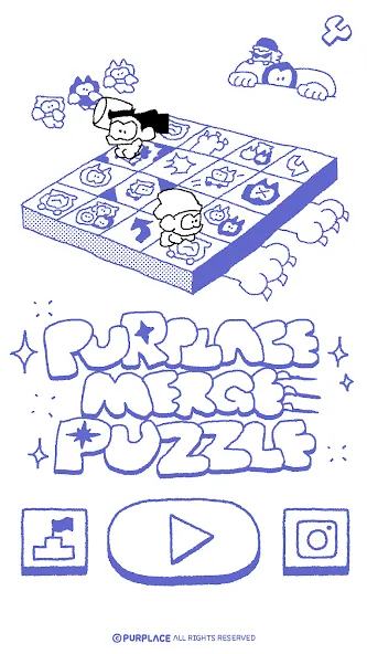 PURPLACE Merge Puzzle [MOD: безлимитные монеты и подсказки] на Андроид — скриншот 1