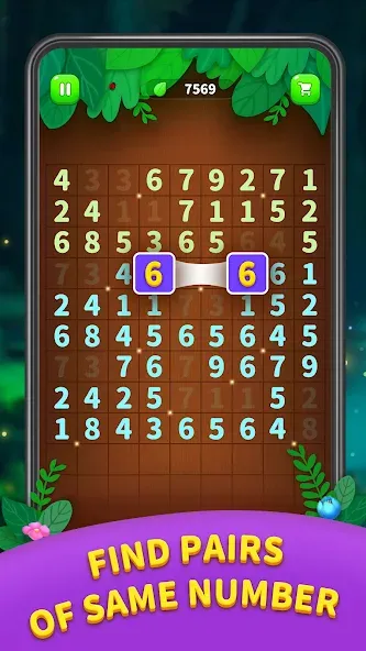 Number Match - Ten Pair Puzzle [MOD: без рекламы и бесконечные подсказки] последняя версия — скриншот 1