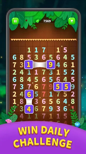 Number Match - Ten Pair Puzzle [MOD: без рекламы и бесконечные подсказки] последняя версия — скриншот 4