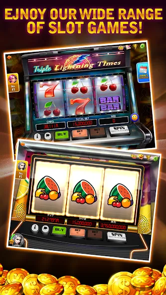 Скачать Cash Bay Casino - Slots game [MOD: безлимитные монеты и бесплатные вращения] на телефон — скриншот 3