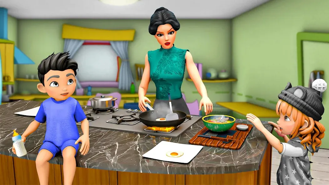 Virtual Mother Simulator 3D [MOD: безлимитные деньги и энергия] последняя версия — скриншот 4